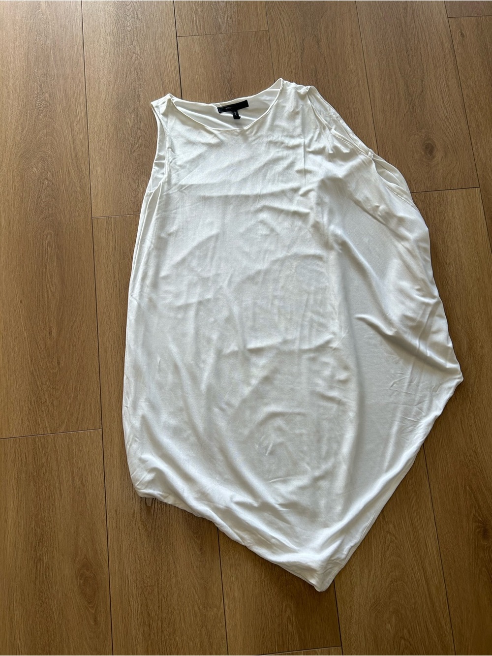 BCBGMaxAzria White Asymmetric Mini Dress